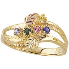 Mother's Ring with 1-6 Genuine Birthstones - by Mt Rushmore