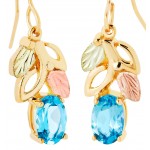 Blue Topaz Earrings - Gold by Landstrom's