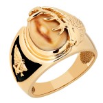 Genuine Elk Ivory Men's Ring - By TRJewelry Concepts