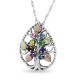 Mothers Pendant with 2 to 8 Genuine Birthstones by Mt Rushmore