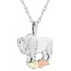 Buffalo Pendant -  Mt Rushmore Gold