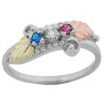 Mothers Ring with 2 to 4 Genuine Birthstones - by Mt Rushmore