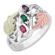 Mother's Ring with 2 to 6 Genuine Marquise Birthstones - by Mt Rushmore