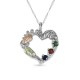 Mother's Heart Pendant 1 to 6 Stones - by Coleman