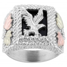Genuine Onyx Eagle Men's Rings by Coleman