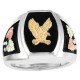 Gold Eagle w/ Genuine Black Onyx Men's Ring - by Coleman