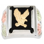 Gold Eagle on Black Onyx -  by Coleman