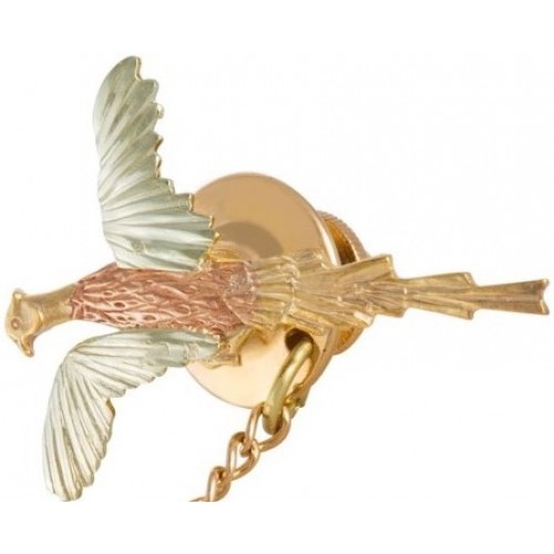 black hills gold pheasant tie tack