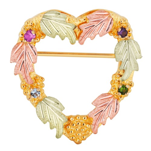 Mother s Brooch with 1 to 12 Genuine Birthstones by Mt Rushmore