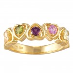 Mother's Ring with 1 to 3 Genuine Birthstones - by Mt Rushmore