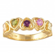 Mother's Ring with 1 to 3 Genuine Birthstones - by Mt Rushmore