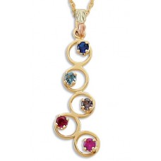 Mother's Pendant with 1 to 5 Genuine Birthstones by Landstrom's