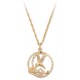 Hummingbird and Gold Rose Pendant - by Landstrom's