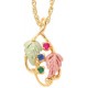 Mother's Pendant with 1-7 Genuine Birthstones - by Mt Rushmore