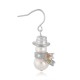 Pearl Snowman Earrings - by Landstrom's