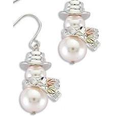 Pearl Snowman Earrings - by Landstrom's