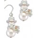 Pearl Snowman Earrings - by Landstrom's