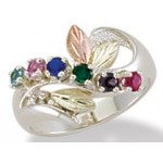 Mothers Ring with 1 to 6 Genuine Birthstones - by Landstroms