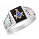 Masonic Men's Ring w/ Genuine Black Onyx - by Mt Rushmore