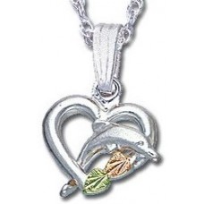 Dolphin & Heart Pendant - by Landstrom's