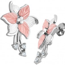 CZ Flower Earrings - by Landstrom's