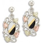 Mother of Pearl/Onyx Earrings - by Landstrom's