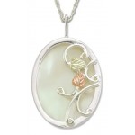 Genuine 30x22mm Mother of Pearl Pendant - by Landstrom's