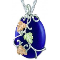 Large 30x22 Dyed Jade Pendant - by Landstrom's