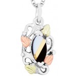 Mother of Pearl/Onyx Pendant - by Landstrom's