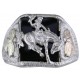 Bucking Bronco w/ Genuine Black Onyx Men's Ring - by Mt Rushmore