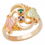 Mother's Ring with 1 to 6 Genuine Birthstones - by Mt Rushmore