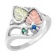 Mothers Ring with 2 to 5 Genuine Birthstones - by Mt Rushmore