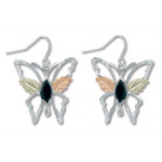 Genuine Onyx Butterfly Earrings - by Landstroms