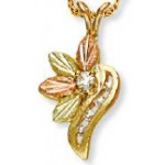 Genuine Diamond with Channel Accent Diamond Pendant - by Landstrom's