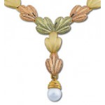 Genuine Pearl Full Length Solid Gold Necklace - by Landstroms