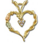 Genuine Accent Diamond Heart Pendant - by Landstroms