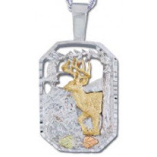 Solid Gold Buck on Sterling Silver - by Landstrom's