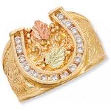 Horseshoe w/ Genuine Diamonds - Men's Ring - by Landstrom's