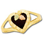 Onyx Heart Ladies' Ring - by Landstrom's