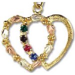 Mother's Pendant with 1 to 4 Genuine Birthstones by Landstrom's