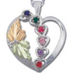 Mother's Pendant with 1 to 6 Genuine Birthstones by Landstrom's