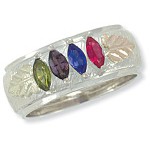 Mothers Ring with 1 to 6 Genuine Birthstones - by Landstroms
