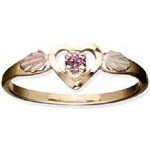 Genuine Garnet Heart Ring - by Stamper